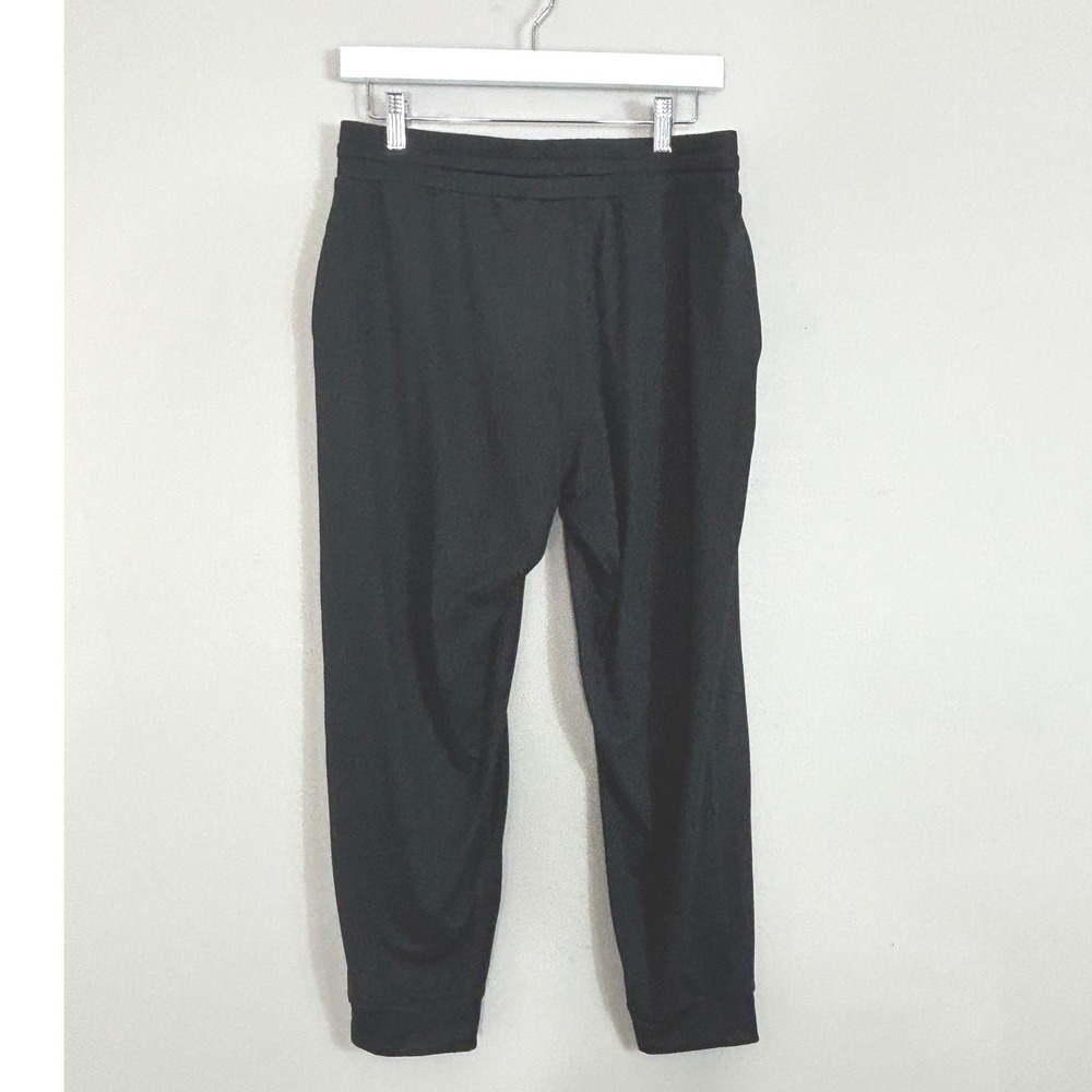 Quince Flowknit Mid-Rise Jogger Black Recycled Polyester Spandex Pants Size M - Picture 5 of 12